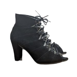 Eric Michael Blanca Suede Heel lace up
